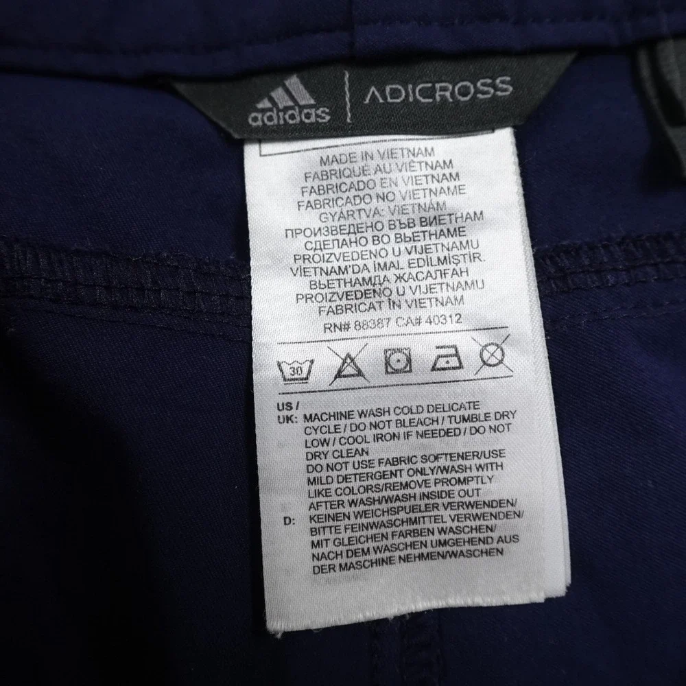 Adidas Pants Mens 32X32 Blue Chino Trouser Tech‎ Performance Golf Stretch Active